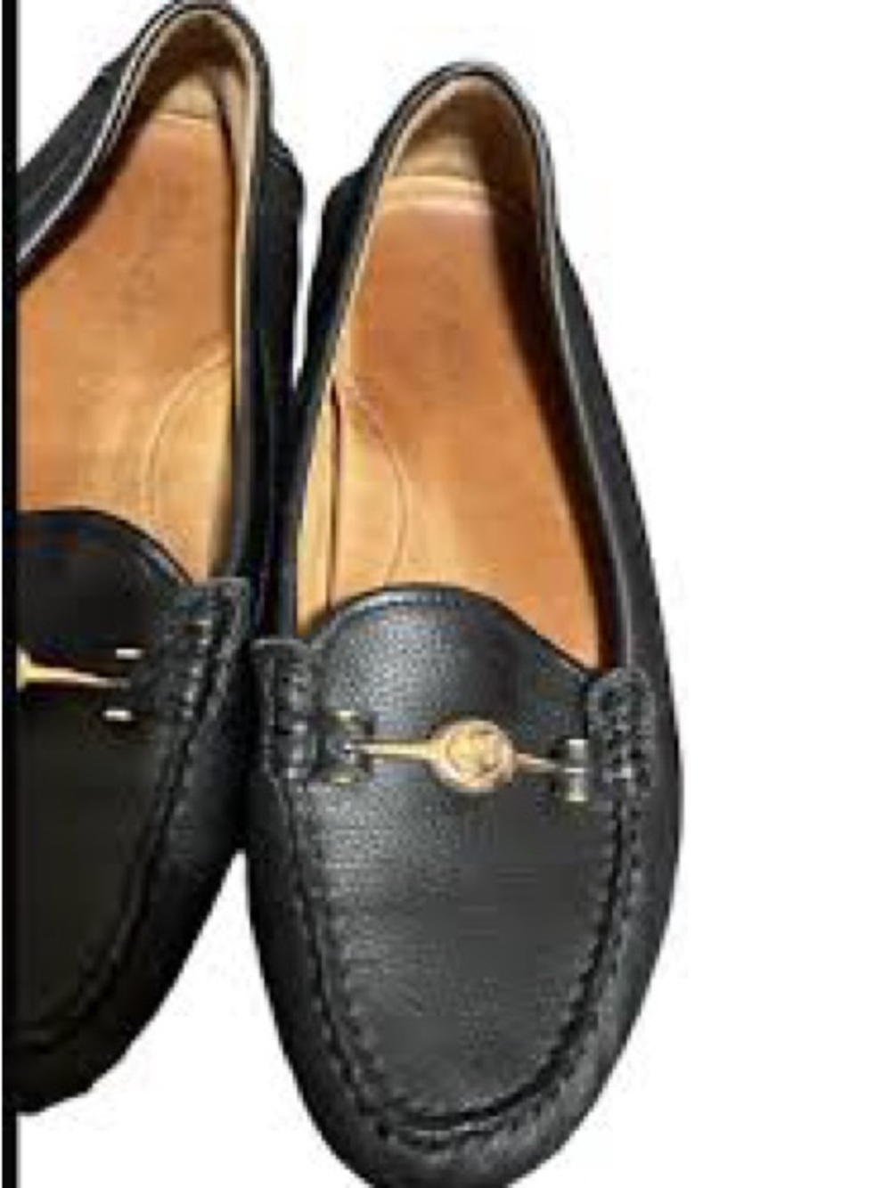 Coach Black Leather Crosby Driver Kiss Lock Loafers size 6.5 EUC - Picture 4 of 8